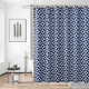 Geometric Shower Curtain - Navy Blue & Teal